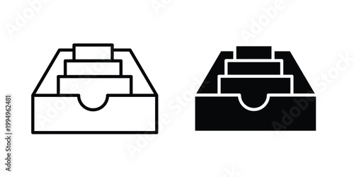 Folder box icon. glyph style icon. Stroke icons