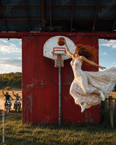 girl playing basketball