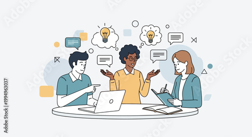 Diverse team collaborating on a project.