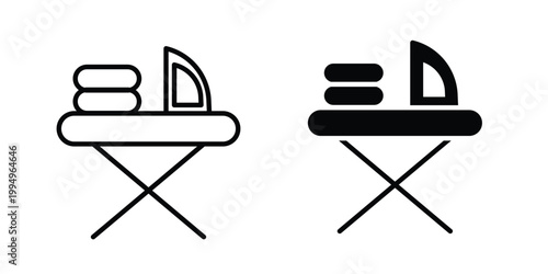 Ironing board icon. glyph style icon. Stroke icons