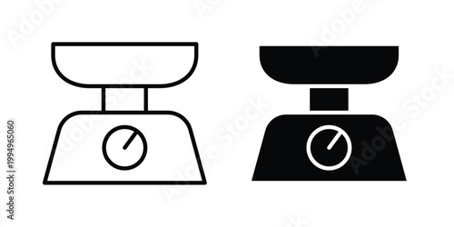 Kitchen scales icon. glyph style icon. Stroke icons