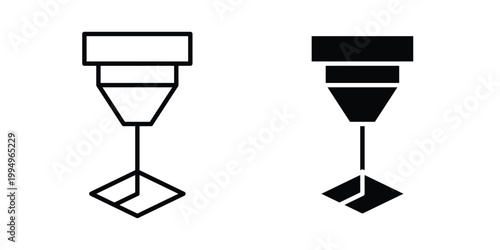 Laser machine icon. glyph style icon. Stroke icons
