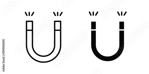 Magnet icon. glyph style icon. Stroke icons