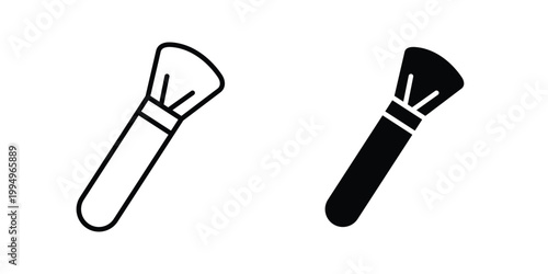 Makeup brush icon. glyph style icon. Stroke icons