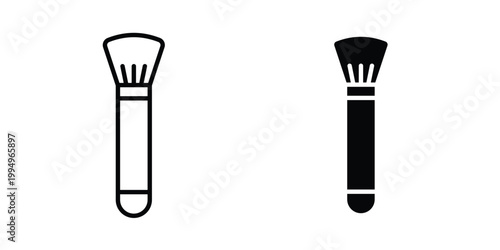 Makeup brush icon. glyph style icon. Stroke icons