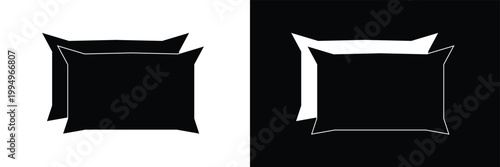 Pillow icon vector. Pillow sign and symbol. Comfortable fluffy pillow on white background. Vector Illustration . EPS 10 .