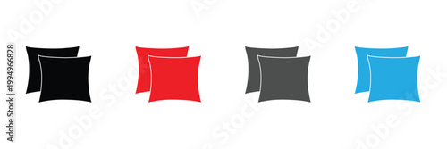 Pillow icon vector. Pillow sign and symbol. Comfortable fluffy pillow on white background. Vector Illustration . EPS 10 .