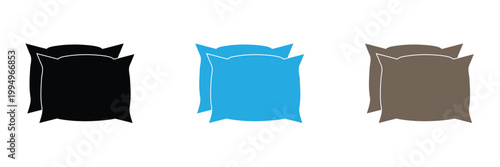 Pillow icon vector. Pillow sign and symbol. Comfortable fluffy pillow on white background. Vector Illustration . EPS 10 .