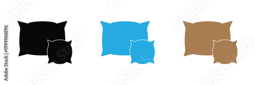 Pillow icon vector. Pillow sign and symbol. Comfortable fluffy pillow on white background. Vector Illustration . EPS 10 .