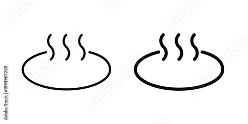 Onsen icon. glyph style icon. Stroke icons