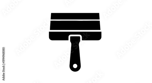 Vector illustration of putty knife icon, wall scraper tool for construction and renovation on a transparent background