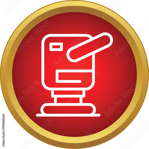 Sandblasting machine icon displaying industrial abrasive surface cleaning equipment