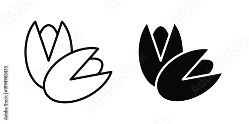 Pistachio icon. glyph style icon. Stroke icons