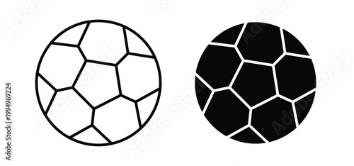 Football icon editable stroke outline vectors. EPS10