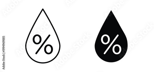 Humidity icon editable stroke outline vectors. EPS10