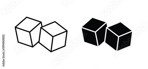 Ice icon editable stroke outline vectors. EPS10