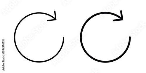 Refresh icon. glyph style icon. Stroke icons