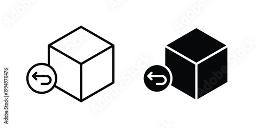 Return purchase icon. glyph style icon. Stroke icons