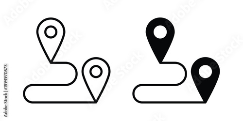 Roadmap icon. glyph style icon. Stroke icons