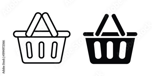 Shopping basket icon. glyph style icon. Stroke icons