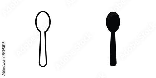 Spoon icon. glyph style icon. Stroke icons