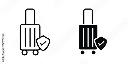 Travel insurance icon. glyph style icon. Stroke icons