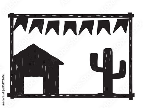 Nordeste brasileiro - Moldura junina