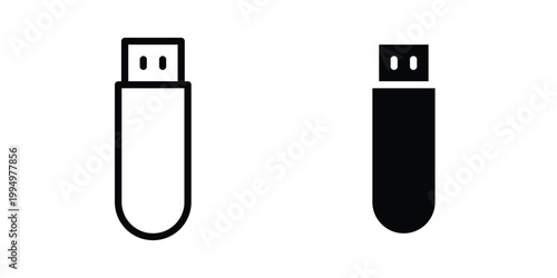 Usb icon. glyph style icon. Stroke icons