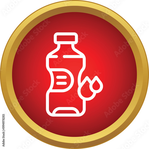 Water bottle icon representing essential hydration and liquid refreshment