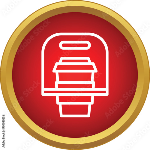 Takeaway coffee cups staying in a disposable cardboard holder