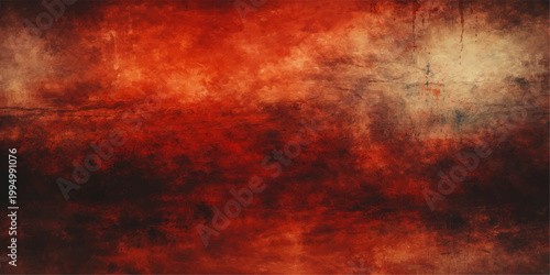 A dark grunge background features an inferno of red flame and orange smoke with a rusty metal texture and hot light explosion