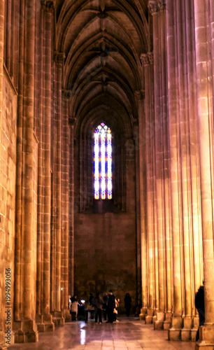 Canvas-taulu Interior of the Batalha Monastery.