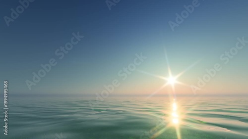 Sunset sea nature bg clear sky 4k