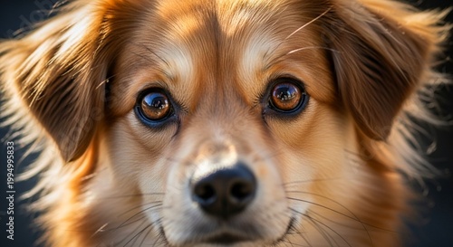 Close Up Golden Dog Eyes