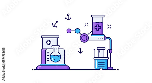 Laboratory equipment for chemical experiments.