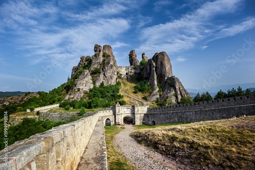 Ruins of the old fortress and unusual rocks in Belogradchik near Vidin, Bulgaria