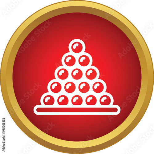 Billiard balls racked in a triangle, ready for playing pool or snooker