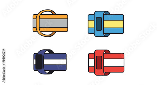 Reflective Armband Line art creative abstract simple vector