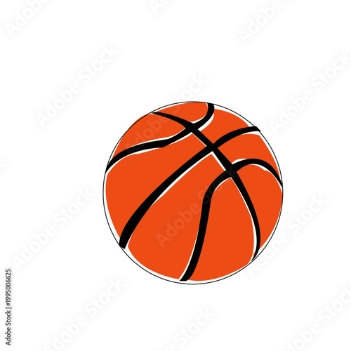 Basketball ball isolated,Orange Basketball Ball with pimples and shadow,Realistic vector Illustration,Isolated on white background,Used for playing