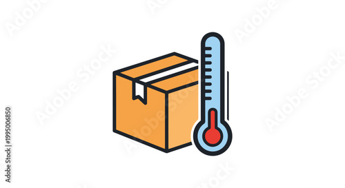 Refrigerated Cargo Line art abstract creative illustration vector