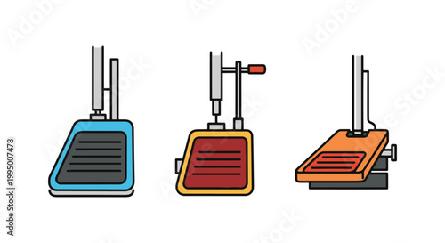 Sewing Machine Pedal Line art modern simple shapes illustration