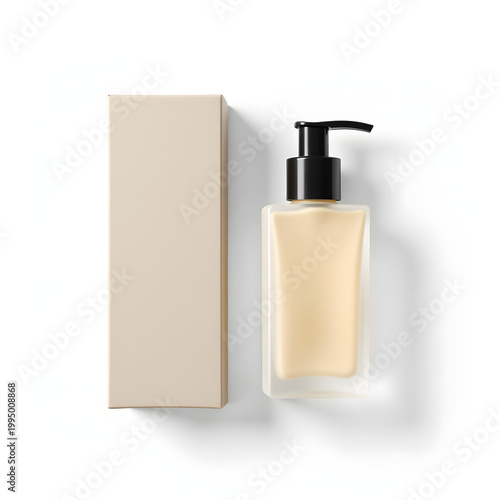 cosmetic packaging mockup for branding and product presentation isolated on white background