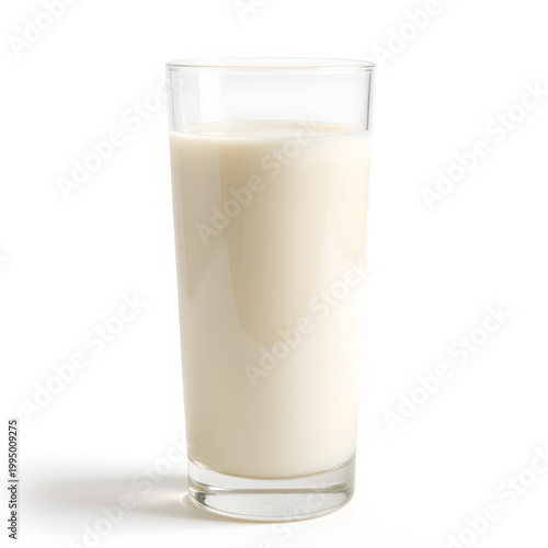 almond milk glass for plant based nutrition and lactose free diet isolated on white background