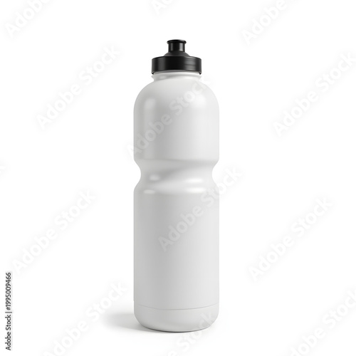 sports water bottle for hydration and fitness routine isolated on white background