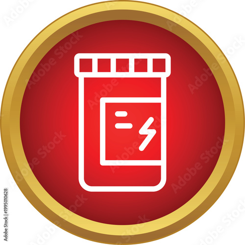 Supplement powder jar icon representing energy and fitness nutrition