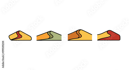 Sand Dunes Line art vector clean abstract creative