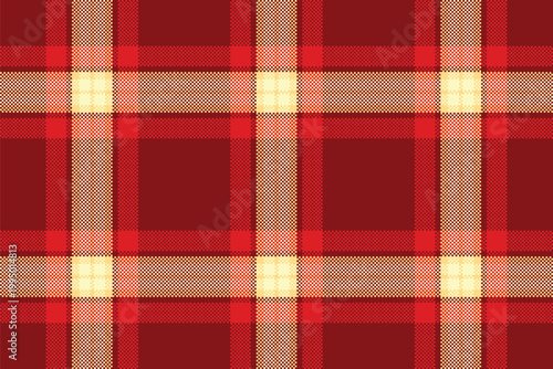 Fashioned background plaid tartan, awesome seamless fabric pattern. Doodle vector check texture textile in maroon and red colors.