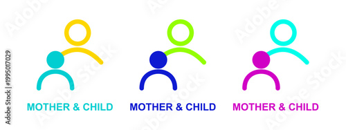 Celebrating international children's day colorful figures representing mother and child bonds