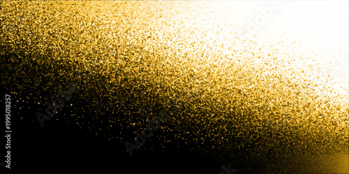Abstract golden Christmas background with a macro texture of champagne bubbles and liquid drops on glass for a festive gold pattern