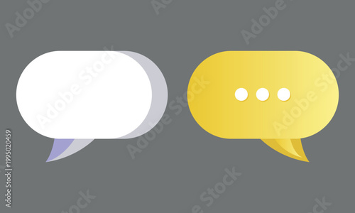 Chat Bubble Icons Set with Message Symbols Vector